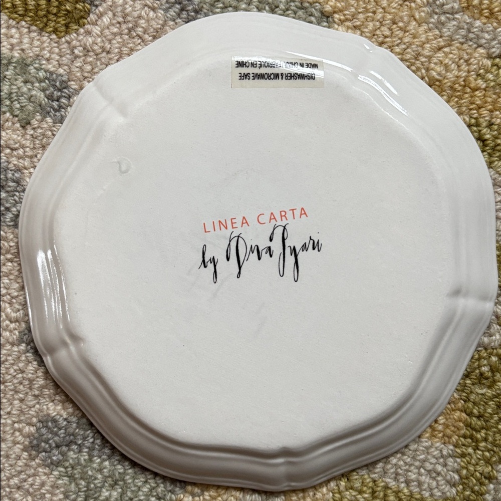 🐕Anthropologie Linea Carta Monogram Canapé Plate D Delightful Dog (pug) - Picture 7 of 12
